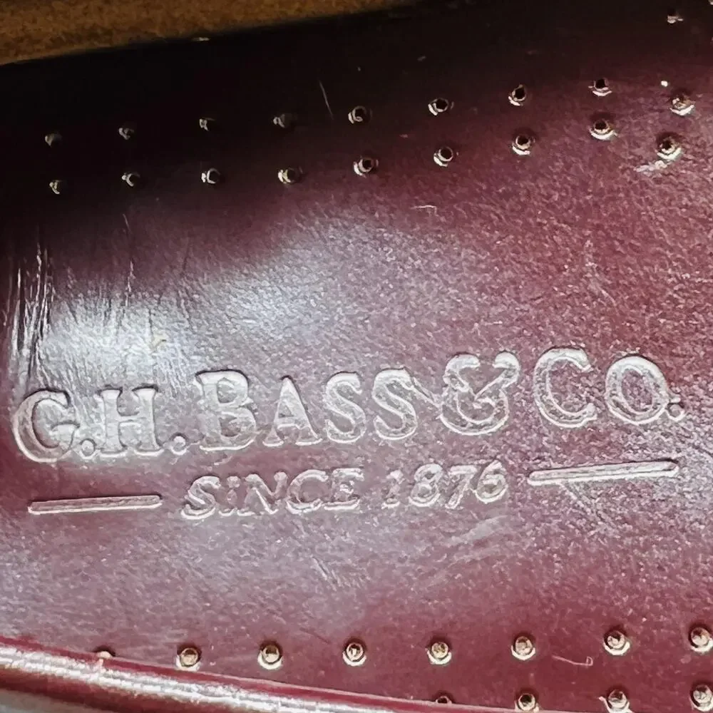 GH Bass & Co Shoes Mens 10.5 Brown Leather Weejuns Penny Loafers Slip On Dress